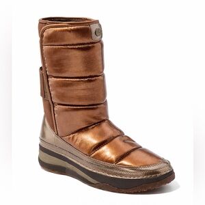 Fitflop Shiny Bronze Puffer Boots